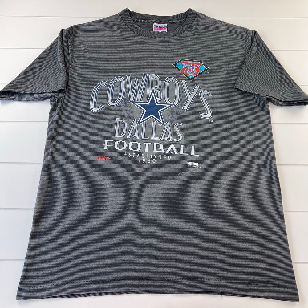Dallas Cowboys Vintage men’s T-shirt Pinstripe Trench Ultra USA Made Size XL '94